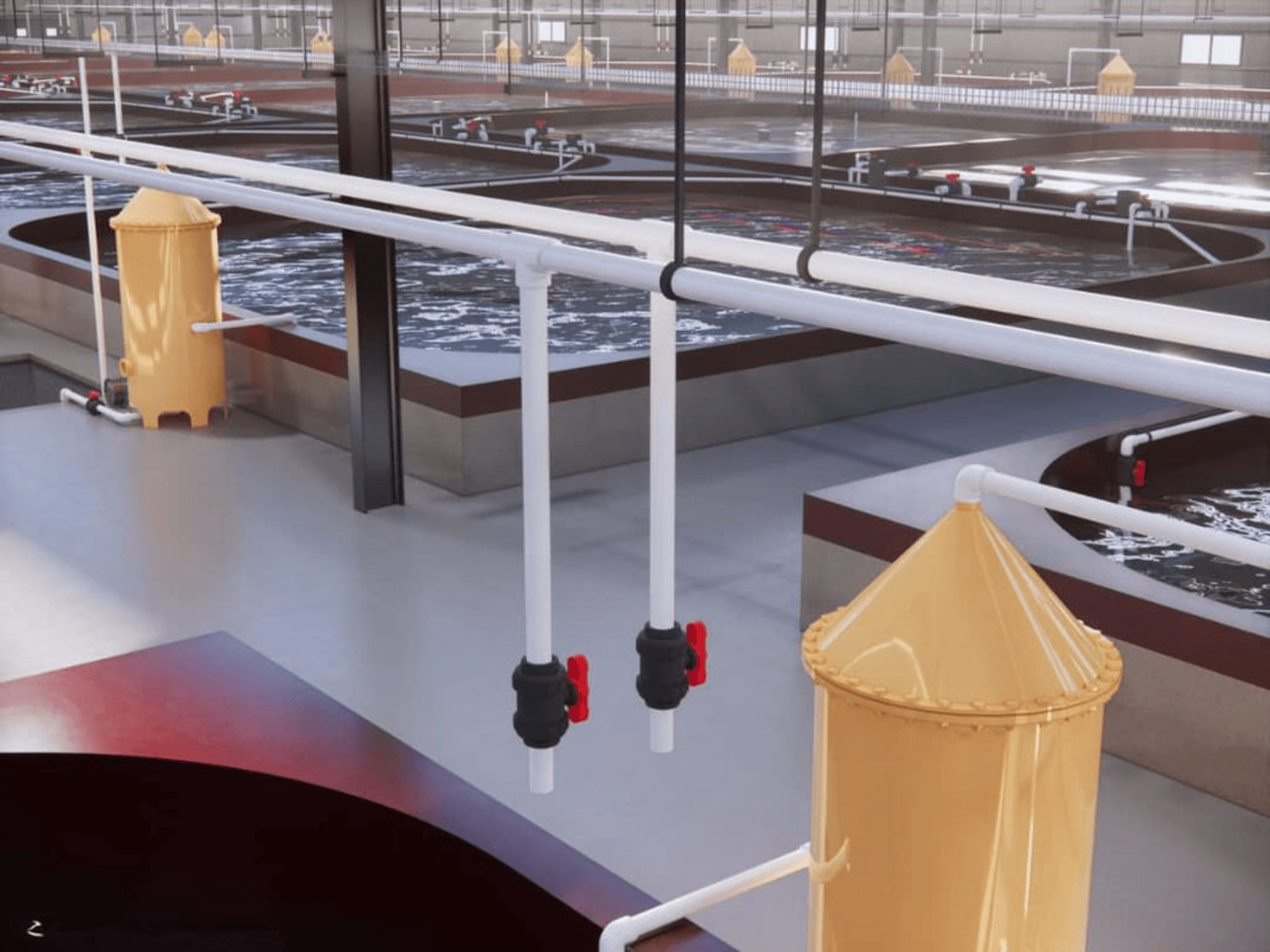 Indoor shrimp farming facility